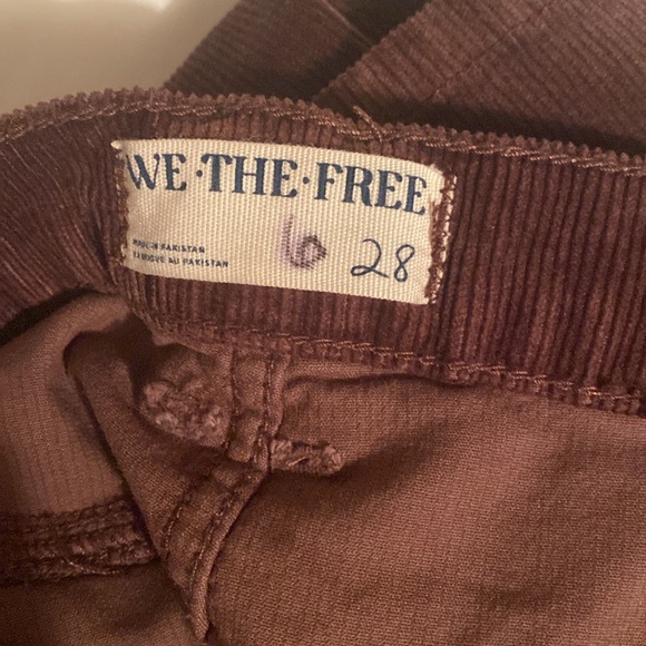 Free People We The Free Risk Taker Cord Jeans-Chocolate Truffle-NWOT - Picture 9 of 9